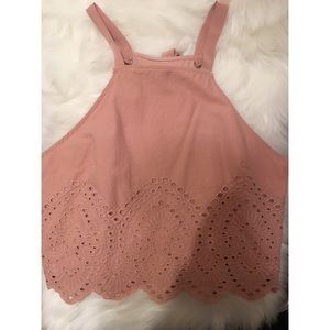 Eyelet cropped top
